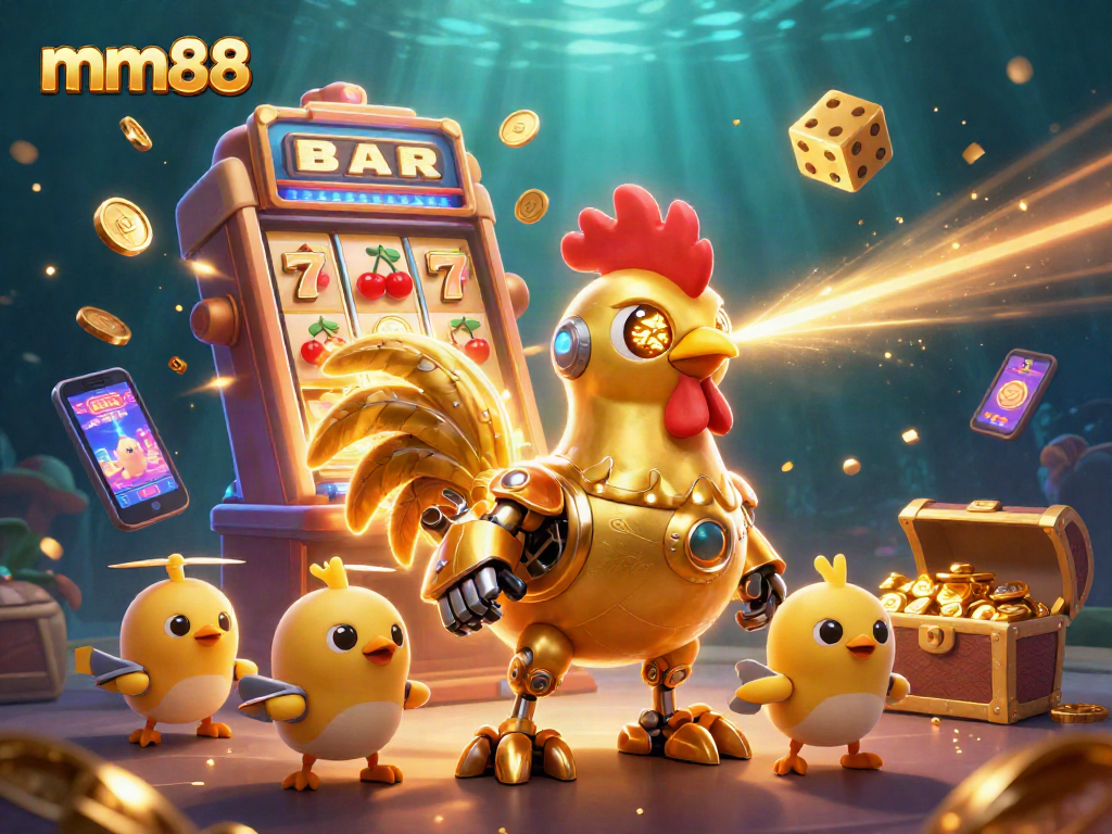 Experience mm88's thrilling casino action with retro-futuristic characters and a jackpot explosion of excitement.