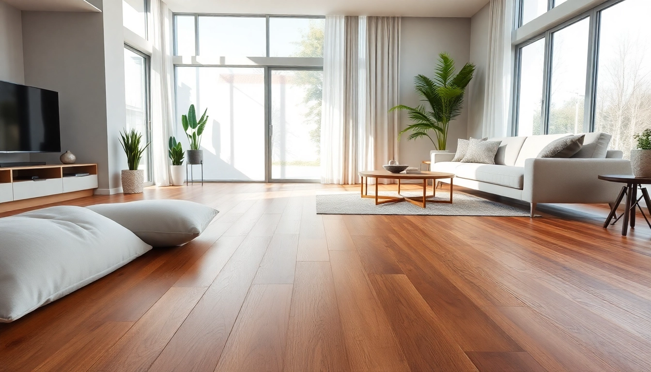 Install lvp floor in a modern living room, highlighting its texture and warmth for a stylish look.