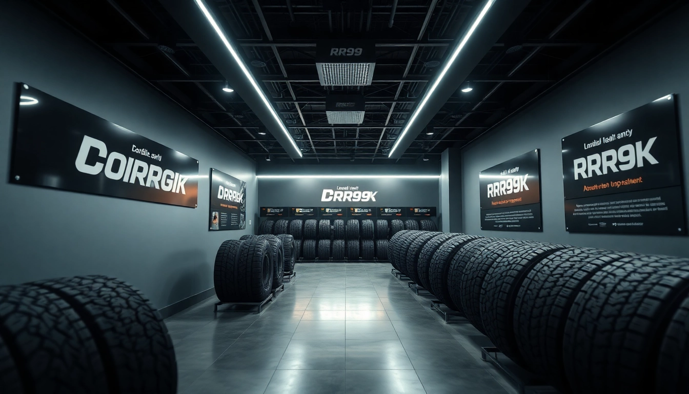 Discover the innovative Double Coin RR99 COM tires showcased in a modern, professional tire showroom.