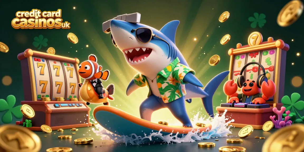 Experience the thrill at credit card casinos uk with a vibrant 3D illustration of slot excitement.