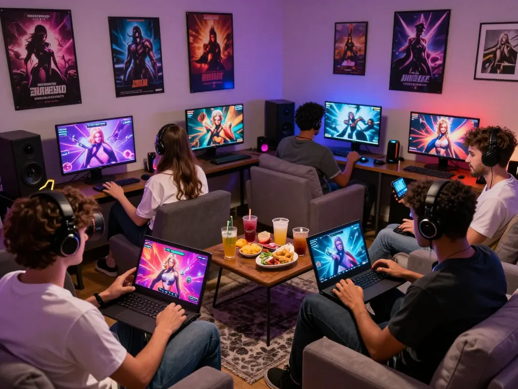 Engaged players enjoying interactive sex games showcasing vibrant graphics and intimate atmosphere.