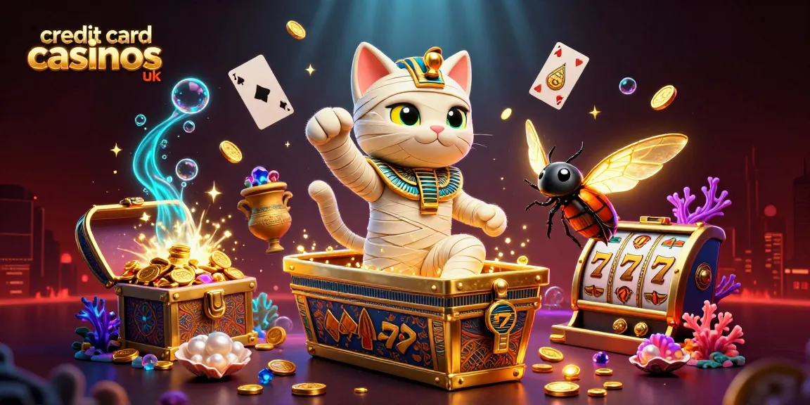 Engage in thrilling gameplay at credit card casinos uk with vibrant characters and festive gaming elements.