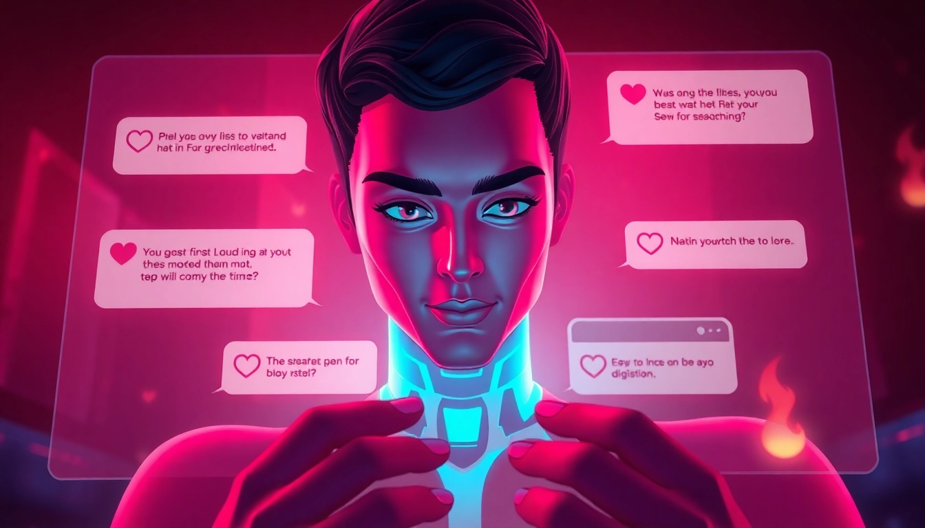 Dynamic NSFW AI chat interface showcasing engaging conversations and vibrant avatars.