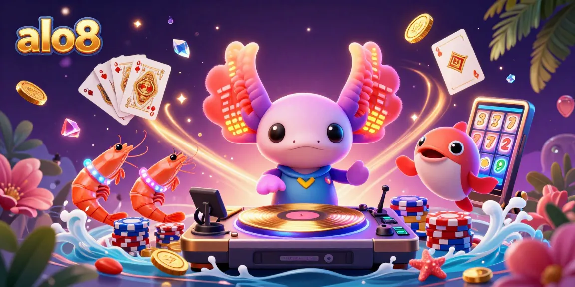 Spin to win with alo8’s vibrant 3D illustration of lively underwater casino fun and excitement!