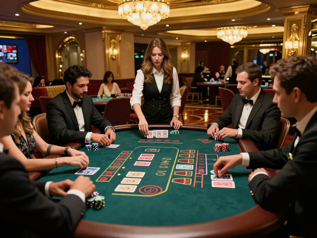 Experience intense baccarat gameplay at https://gg88.my/ with players immersed in the action and luxury