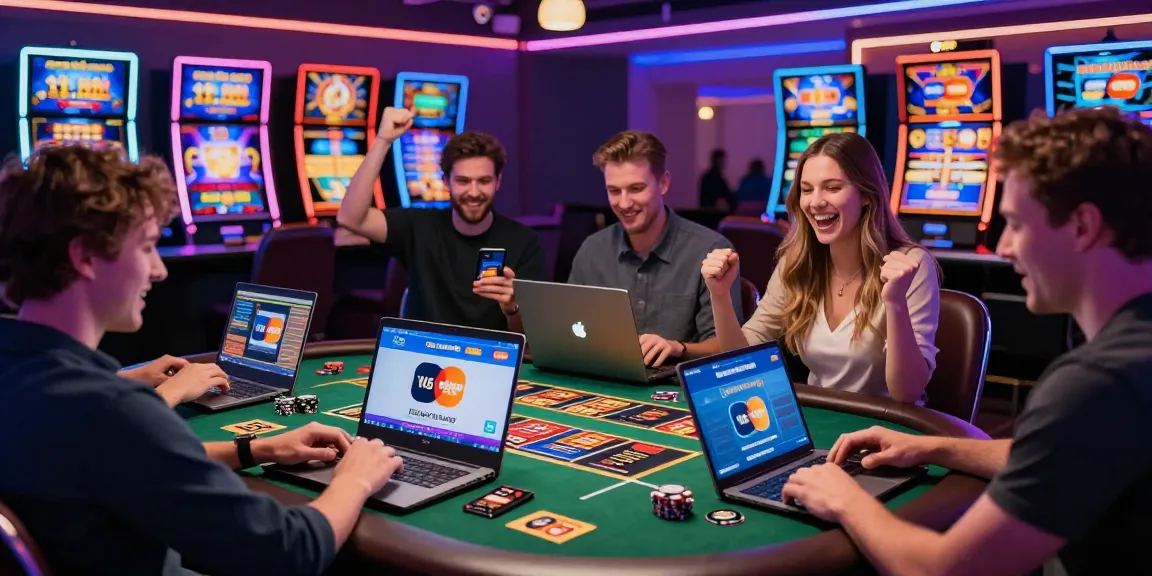 UK players exploring credit card casinos on https://chps.org.uk with vibrant gameplay, celebrating wins and bonuses.