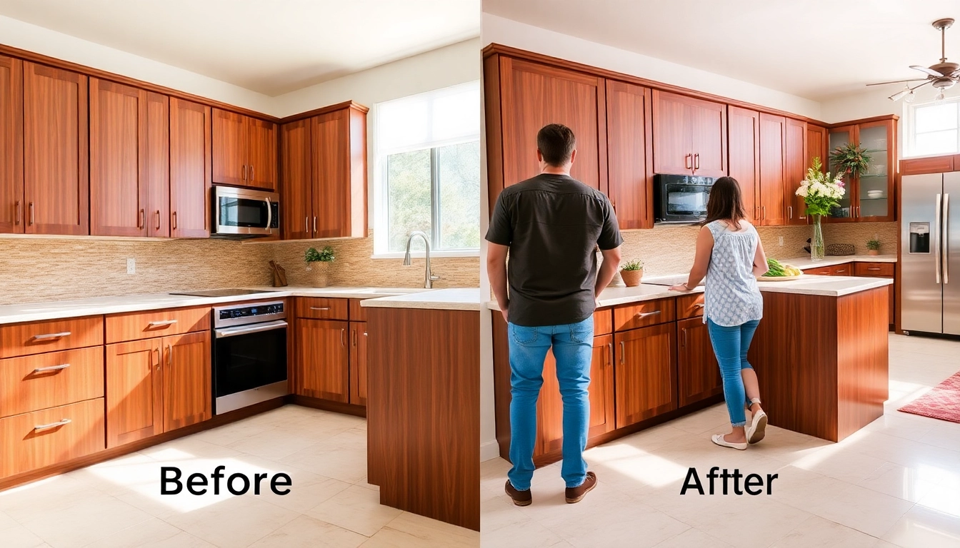 Upgrade with Cabinet Refacing Clearwater FL showcasing modern kitchen transformation.