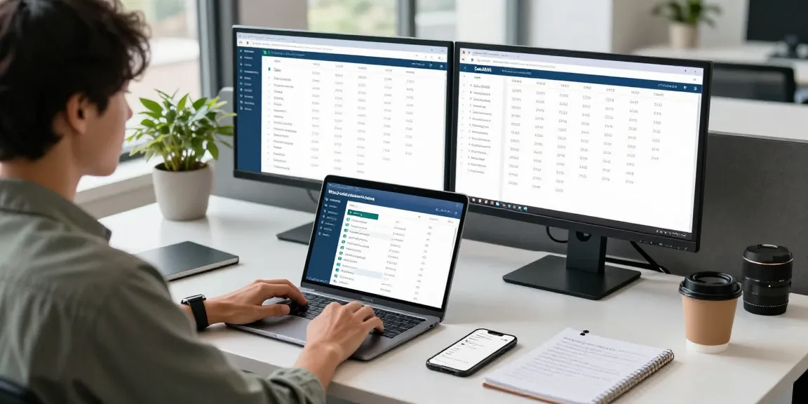 Person using a phone number checker tool in a modern office setup, showcasing analytics and call reports.