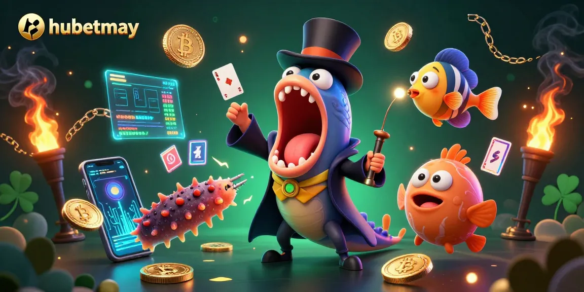 Engage in thrilling card tricks with hubetmay's magical underwater casino scene featuring unique sea creatures.
