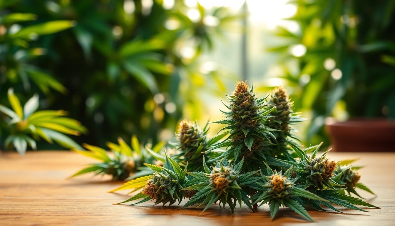 Captivating display of premium cannabis buds, highlighting UK online weed dispensary offerings.