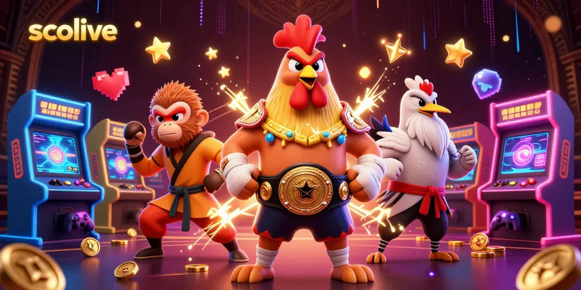 Socolive showcases a vibrant online casino atmosphere with 3D characters and gaming elements.