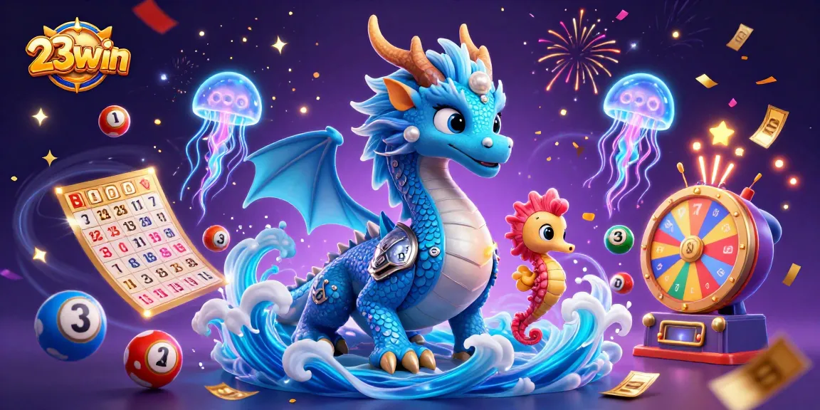 Experience thrilling gaming with 23win featuring vibrant lottery elements and magical characters.